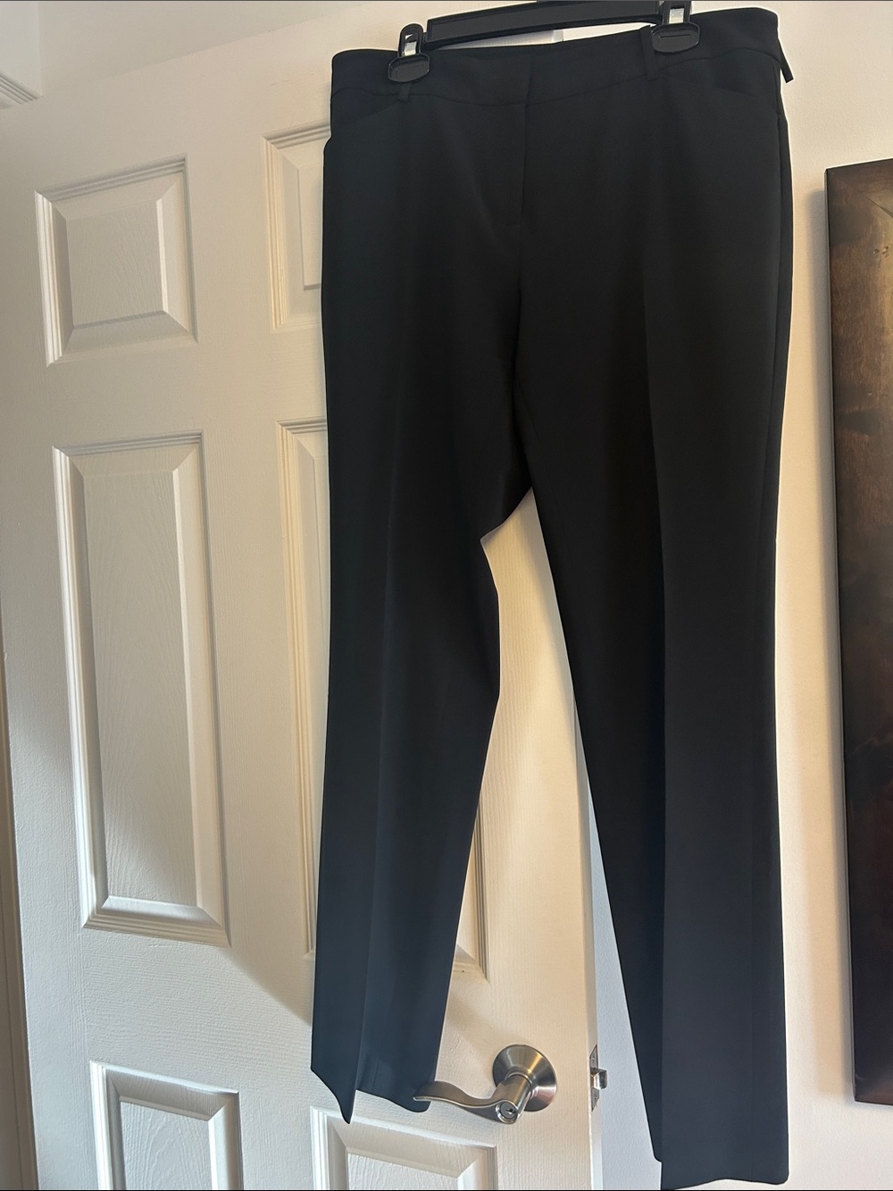 Laura Black Dress Pants with Red Piping